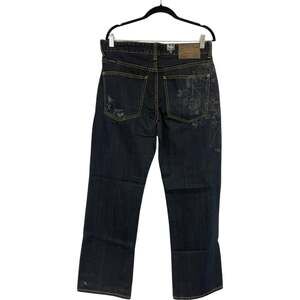 Marc Ecko Unltd Jeans Mens 32 Waist Blue Denim Straight Fit RARE FLORAL Y2K NWT